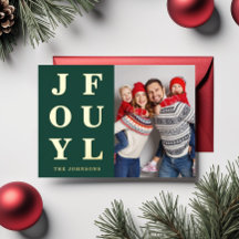 Vrolijk Elegant Groen Foto Kerstmis Goud