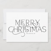 Vrolijk Elegant Traditionele One Fototypografie Feestdagenkaart (Voorkant)