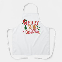 Vrolijk Elfachtig Kerstfeest Schort