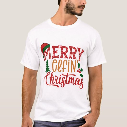 Vrolijk elfjarig kerstfeest t-shirt (Voorkant)