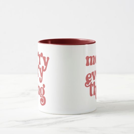 Vrolijk elk ding vakantie mok (Midden)