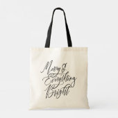 Vrolijk en Alles Helder Kerstmis Tote Bag (Achterkant)