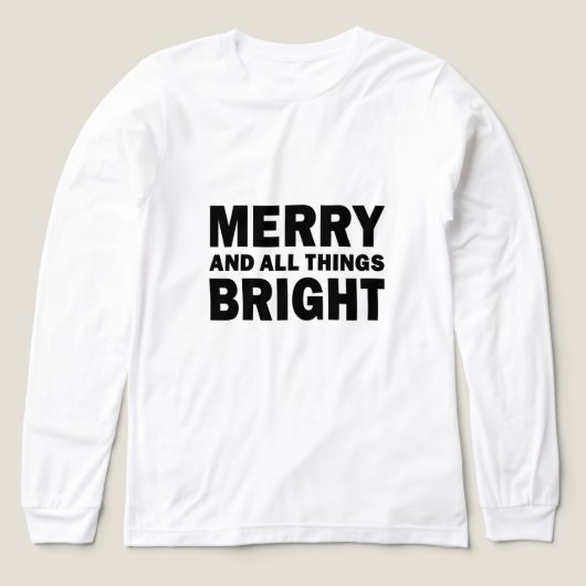 Vrolijk en Alles Helder Kerstmis Tri-Blend Shirt (Voorkant)