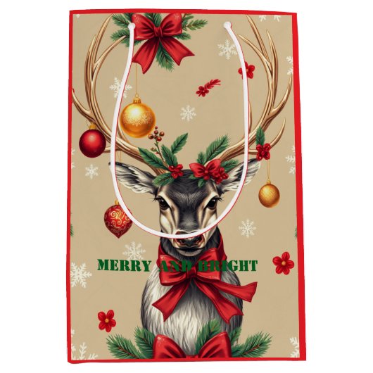 Vrolijk en Bright Custom Gift Bag Medium Cadeauzakje (Voorkant)