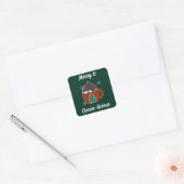 Vrolijk en cacao-licious kerst sticker (Envelop)