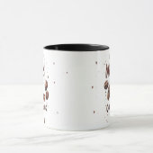 Vrolijk en cafeïnehoudende gezellige kerstkoffie mok (Midden)