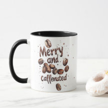 Vrolijk en cafeïnehoudende gezellige kerstkoffie