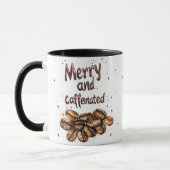 Vrolijk en cafeïnehoudende kerstkoffie mok (Links)