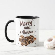 Vrolijk en cafeïnehoudende kerstkoffie