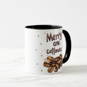 Vrolijk en cafeïnehoudende kerstkoffie mok (Voorkant rechts)