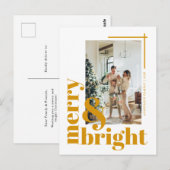 Vrolijk en eenvoudig fotofeest briefkaart (Voorkant / Achterkant)