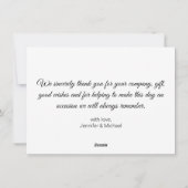 vrolijk en eindelijk getrouwd pasgetrouwden foto s feestdagenkaart (Achterkant)