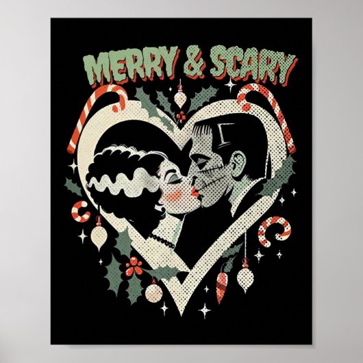 Vrolijk en eng Frankie en Liz Kerstmis Poster (Voorkant)