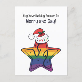 Vrolijk en gay Kerstmis Feestdagenkaart