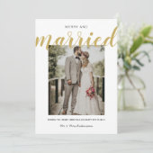 Vrolijk en gehuwd kerstweddenschap Mr Mrs. Feestdagenkaart (Staand voorkant)