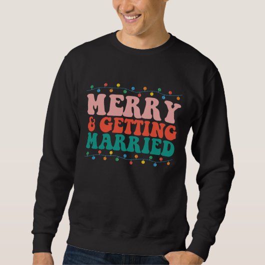 Vrolijk En Gekoppeld Koppel Kerst Groovy Trui (Voorkant)