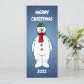 Vrolijk en gelukkig sneeuwman (Staand voorkant)