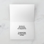 Vrolijk en gelukkig sneeuwman feestdagen kaart (Binnen)