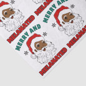 Vrolijk en gemelanineerd kerstpapier tissuepapier (Detail)