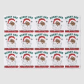 Vrolijk en gemelanineerd kerstpapier tissuepapier (Voorkant)