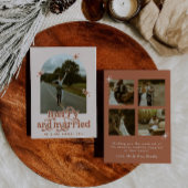 Vrolijk en getrouwd Boho Christmas Kaart