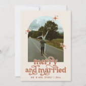 Vrolijk en getrouwd Boho Christmas Kaart (Voorkant)