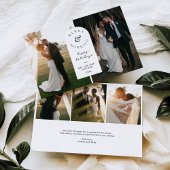 Vrolijk en getrouwd bruiloft foto vakantie Kaart