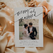 Vrolijk en getrouwd Elegant Pas getrouwd Kerstmis