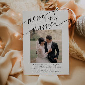 Vrolijk en getrouwd Elegant Pas getrouwd Kerstmis Feestdagenkaart