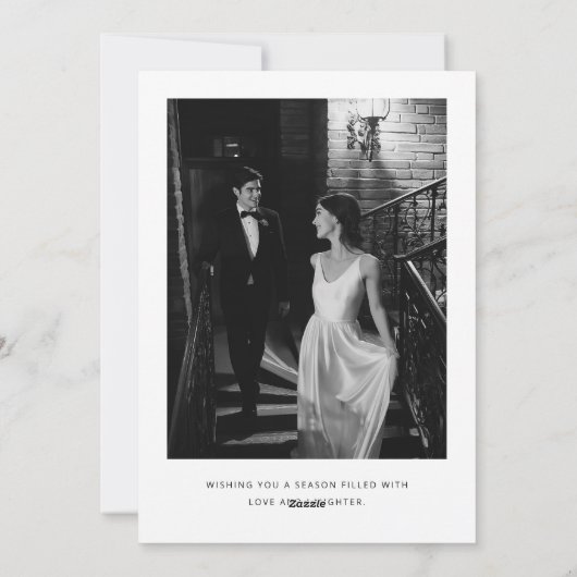 Vrolijk en getrouwd Foto Christmas Kaart (Achterkant)