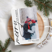 Vrolijk en getrouwd foto kerst Kaart