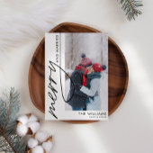 Vrolijk en getrouwd foto kerst Kaart