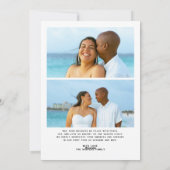 Vrolijk en getrouwd Foto Passen getrouwd Kerst Feestdagenkaart (Achterkant)