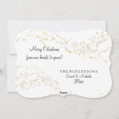 Vrolijk en getrouwd Glitter Star Foto Kerstmis Feestdagenkaart (Achterkant)