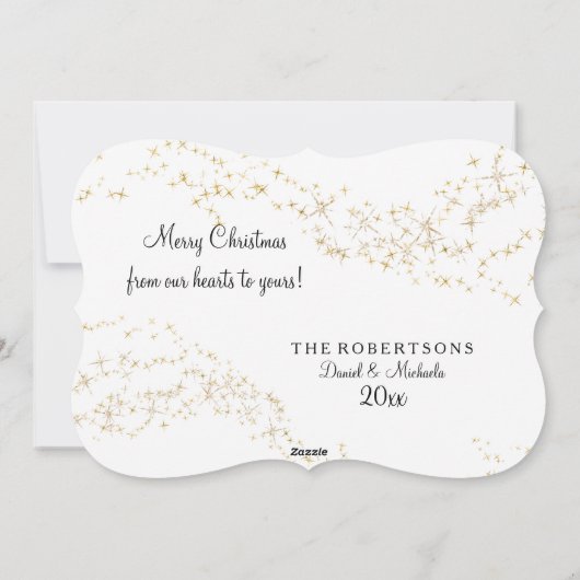 Vrolijk en getrouwd Glitter Star Foto Kerstmis Feestdagenkaart (Achterkant)
