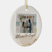 Vrolijk en getrouwd keramisch ornament (Rechts)