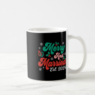 Vrolijk en getrouwd kerst retro paar wedstrijd koffiemok