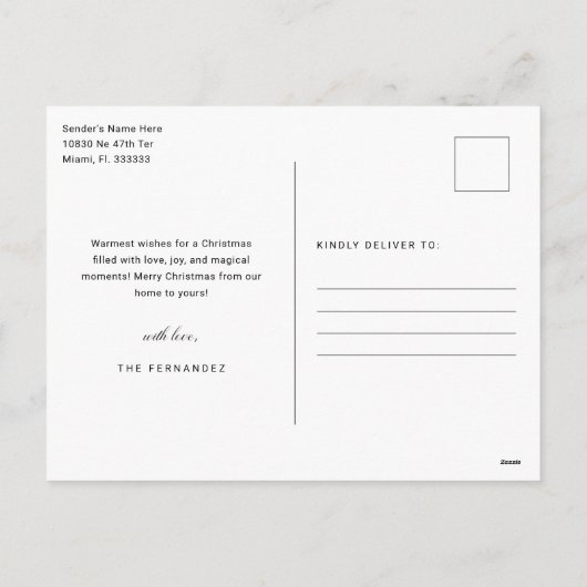 Vrolijk en getrouwd kerst vakantie Briefkaart (Achterkant)