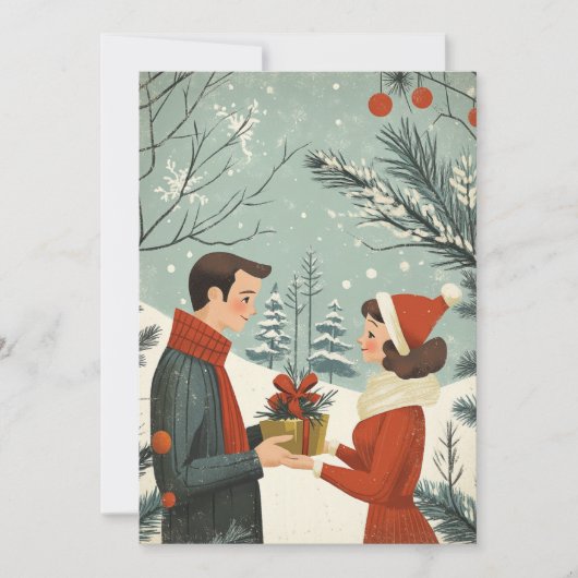 vrolijk en getrouwd met kerst feestdagenkaart (Voorkant)