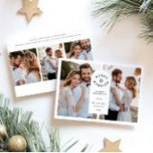 Vrolijk en getrouwd Modern Pas getrouwd Foto Feestdagenkaart