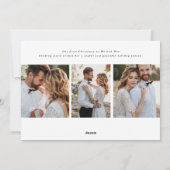 Vrolijk en getrouwd Modern Pas getrouwd Foto Feestdagenkaart (Achterkant)