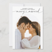 Vrolijk en getrouwd Mr & Mrs Christmas Fotocollage Feestdagenkaart (Voorkant)