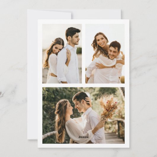 Vrolijk en getrouwd Mr & Mrs Christmas Fotocollage Feestdagenkaart (Achterkant)