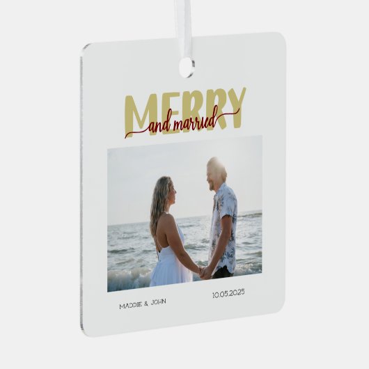 Vrolijk en getrouwd Ornament (Voorkant Rechts)