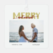 Vrolijk en getrouwd Ornament (Voorkant)