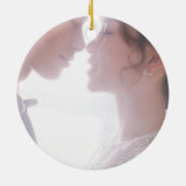 Vrolijk en getrouwd Pas getrouwd Elegant Keramisch Ornament (Achterkant)