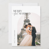 Vrolijk en getrouwd Pas getrouwd foto Kerst Kaart (Voorkant)