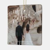 Vrolijk en getrouwd Pas getrouwd Keramisch Ornament (Links)