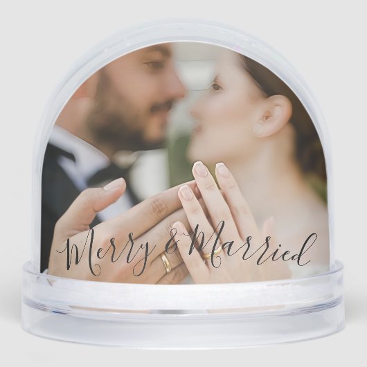 Vrolijk en getrouwd sneeuwbol (Voorkant)