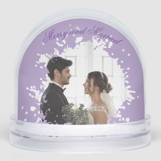 Vrolijk en getrouwd sneeuwbol (Voorkant)